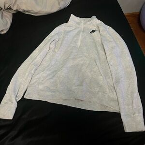 Nike Light Gray Zip-Up Jacket